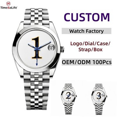 36MM ronde minimalistische Arabische cijfers Seiko quartz horloges aangepaste horlogefabriek