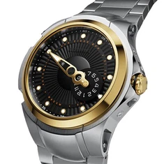 Creatieve mechanische horloge van enkele naald schijf heren