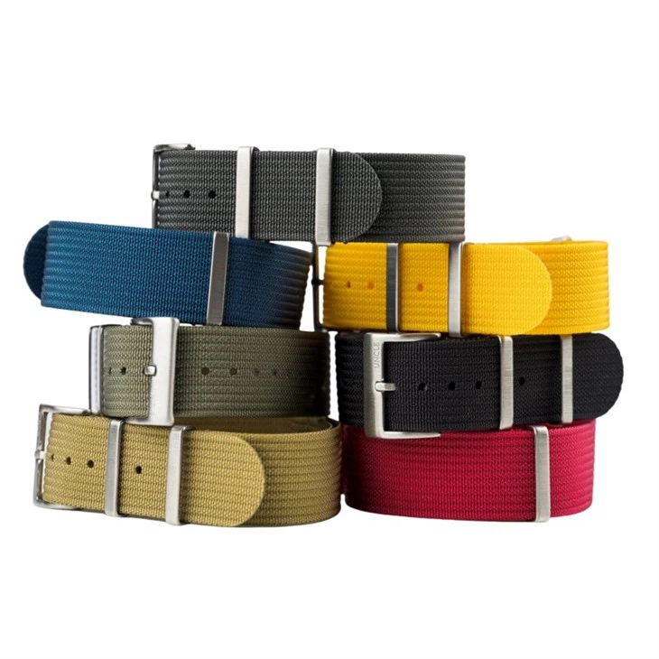 Horlogefabrikant Aangepaste Luxe Kwaliteit Nylon Horlogebanden Voor Heren Dames Horloges