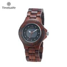Zonne-mannen houten horloge