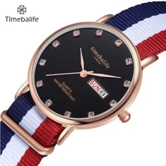 Valentine Quartz Nylon Strap Watch