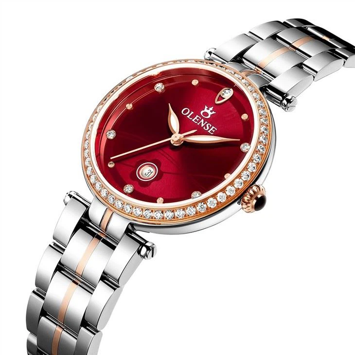 High-end Couple Watch Stainless Steel Waterproof Watch Men's Fashion Calendar Simple Ladies Watch Customization