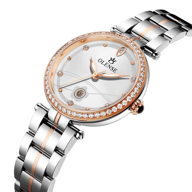 High-end Couple Watch Stainless Steel Waterproof Watch Men's Fashion Calendar Simple Ladies Watch Customization